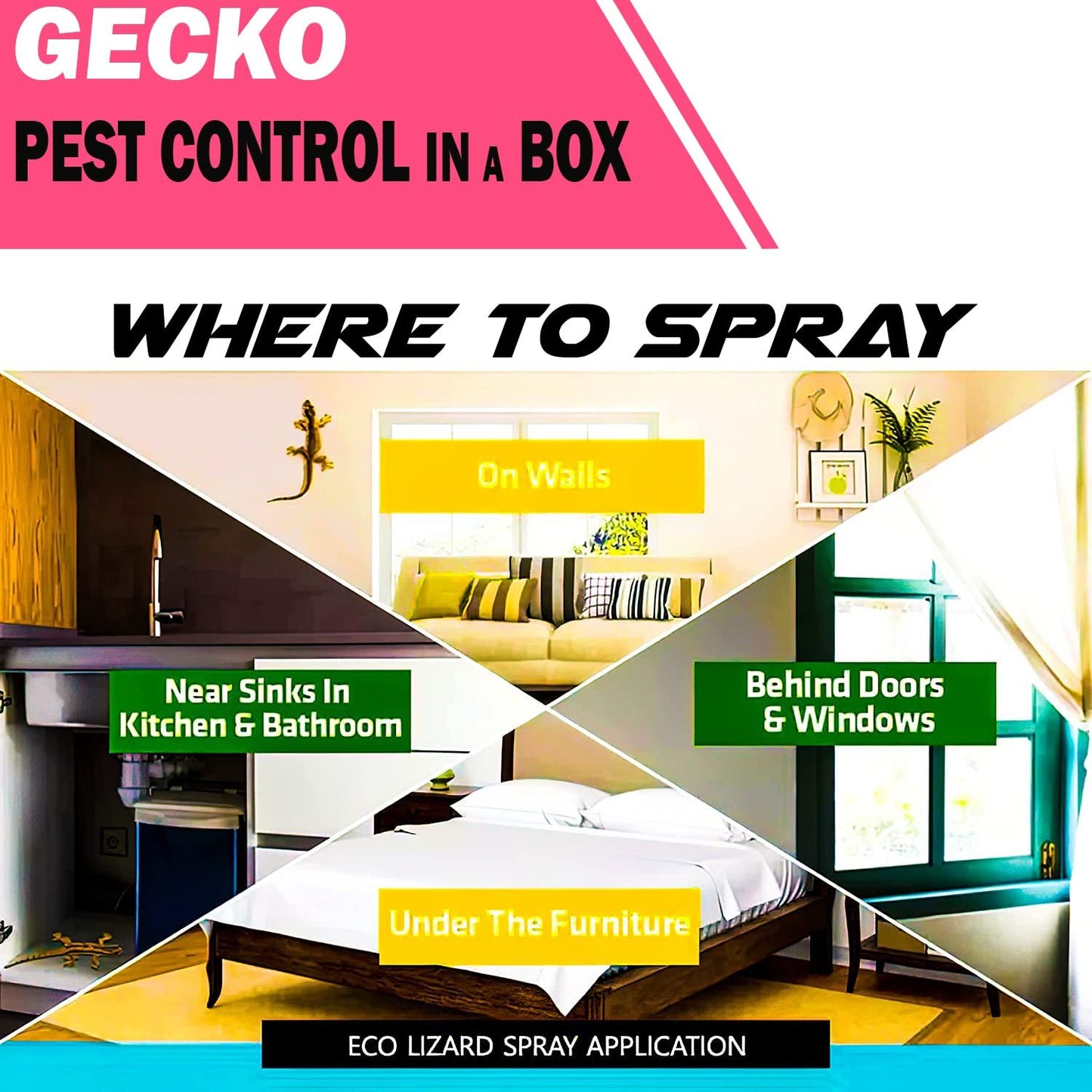 Lizard Repellent Spray | Gecko India's First Aerosol Based Lizard Spray Herbal | 220ml