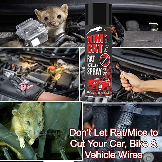 Shadow Securitronics Tom CAT No Entry Rat Repellent Spray for Cars- 200 ML