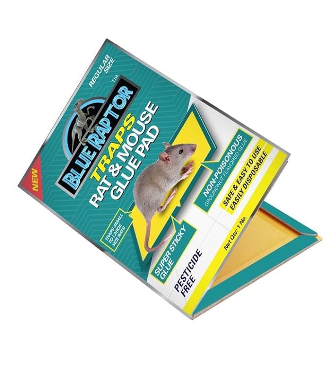 Blue Raptor Mouse Insect Rodent Lizard Trap Rat Catcher size-25.1 cm x 18.7 cm