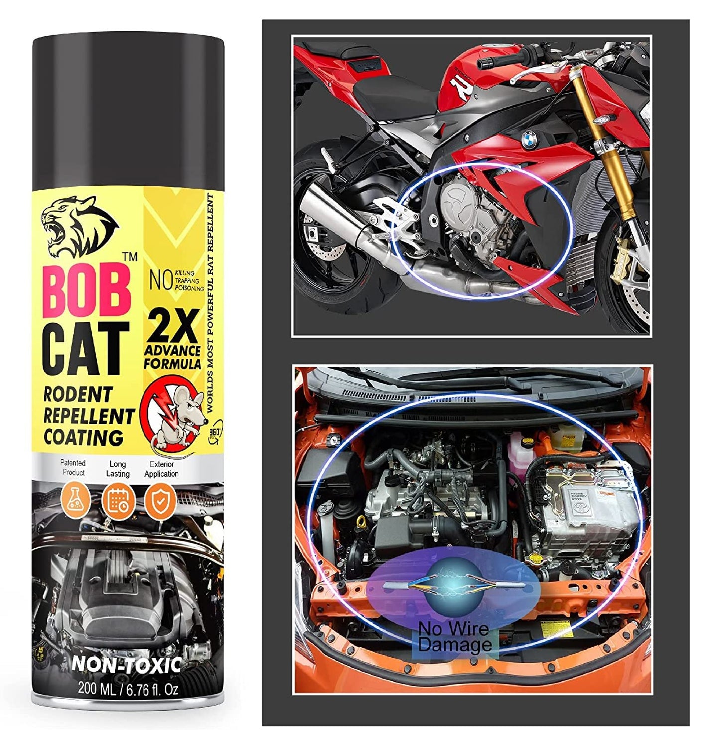 Rat Repellent Spray buy online - 200ml | BOB CAT 2X Advanced