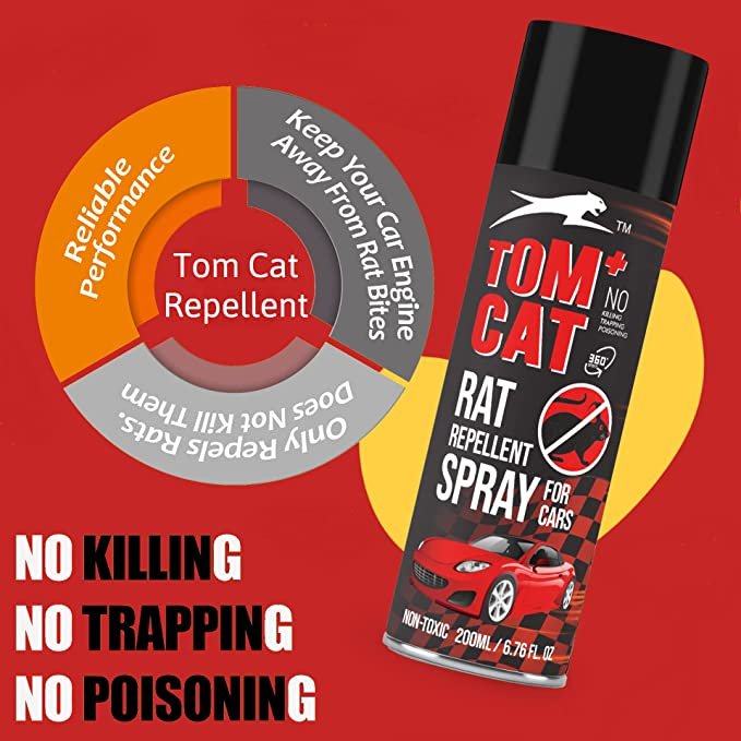 TOM CAT COMBO - Rat Repellent Spray for Car and Home (200ml + 200ml)