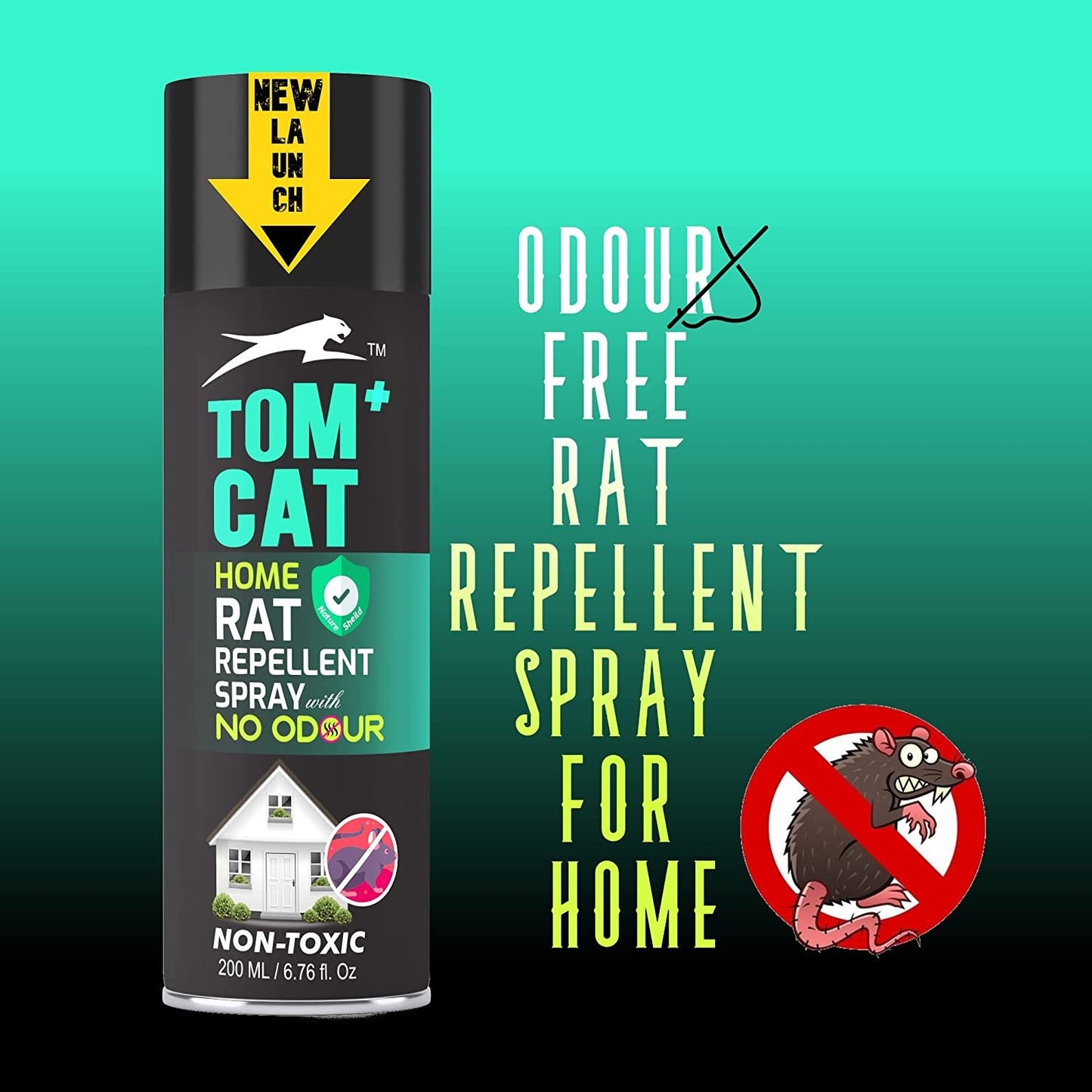 TOM CAT COMBO - Rat Repellent Spray for Car and Home (200ml + 200ml)